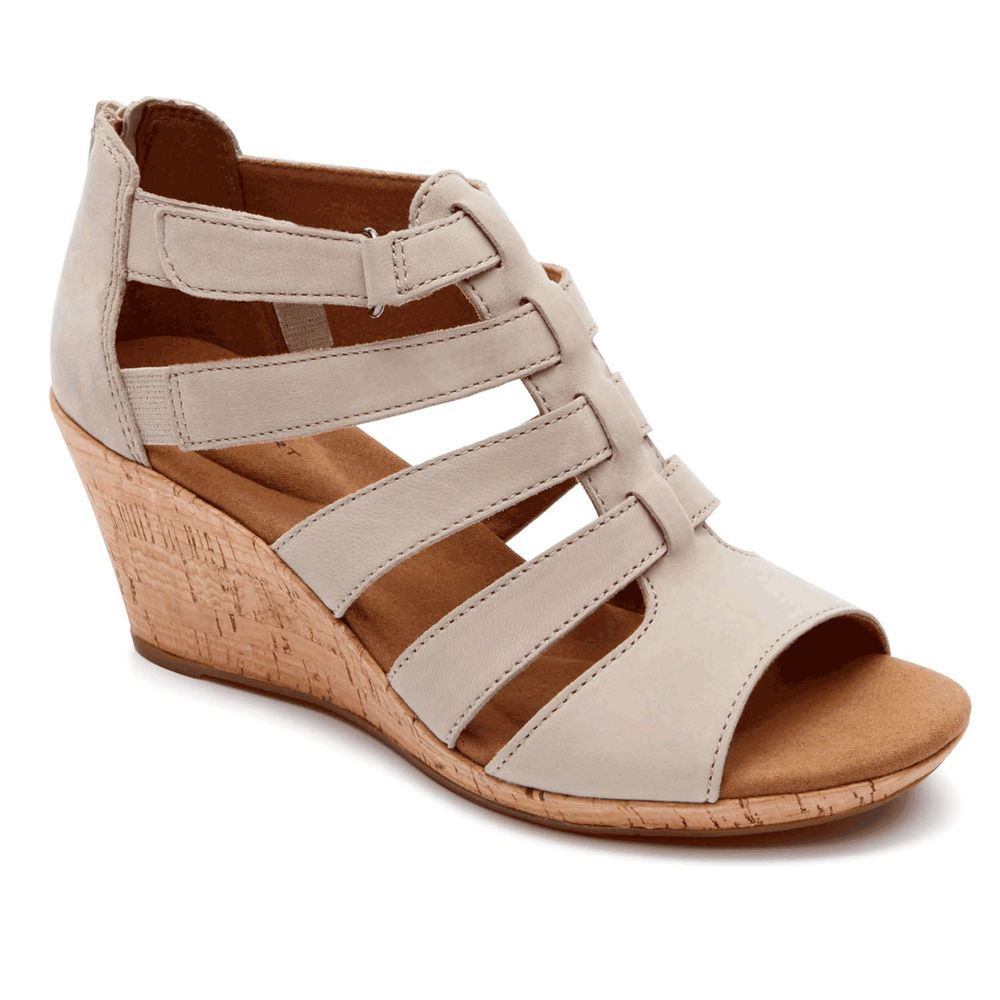 Sandalias Rockport Mujer Mexico - Briah Gladiator Grises - KOMAB6875